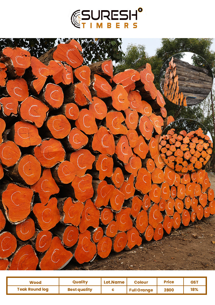 Teak Round Log (C)