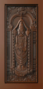 Teak Wood Door CNC Carving Thirupathi god