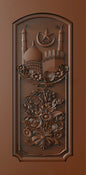 Teak Wood Door CNC Carving Allah