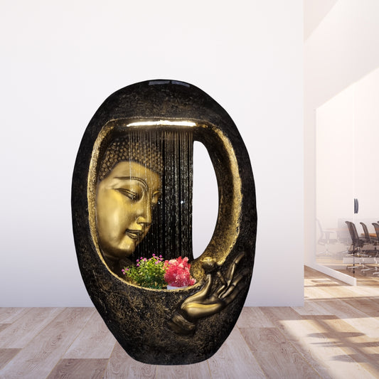 Oval Shaped Buddha Face Water Fountain