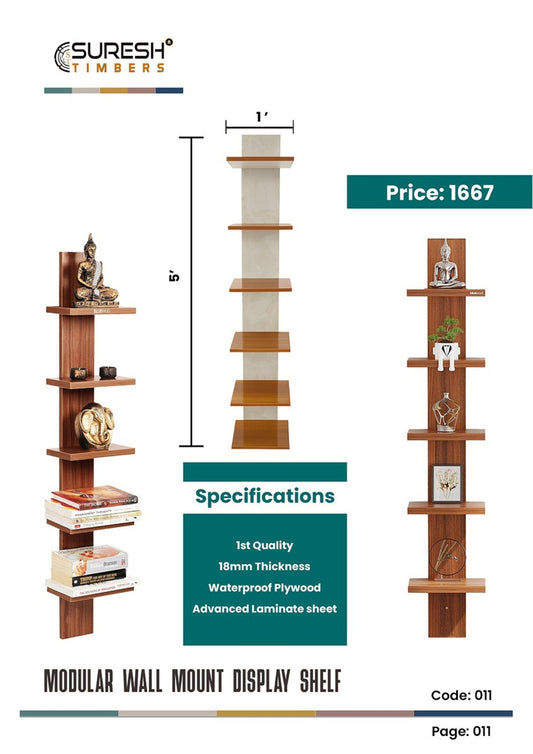 Modular Wall Mount Display Shelf