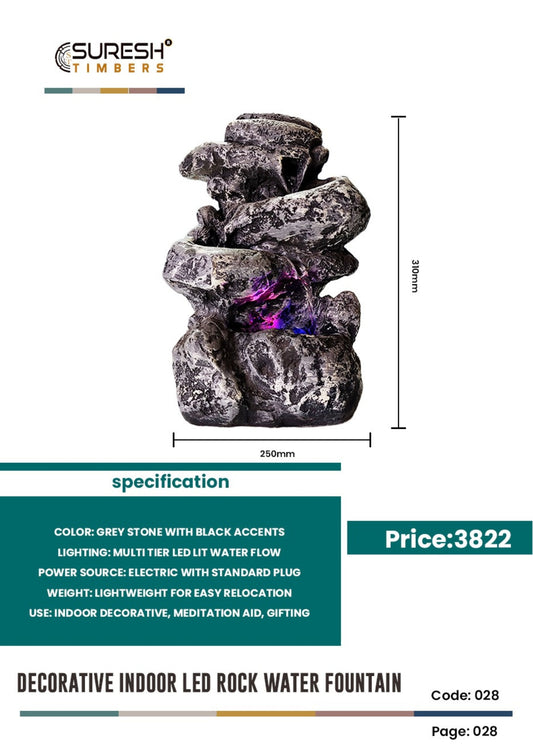 Decorative Indoor Led Rock Fountain