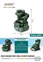 Green Cascades Rock Form LED Water Fountain