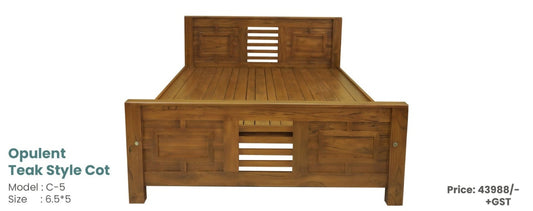 Opulent Teak Style Cot