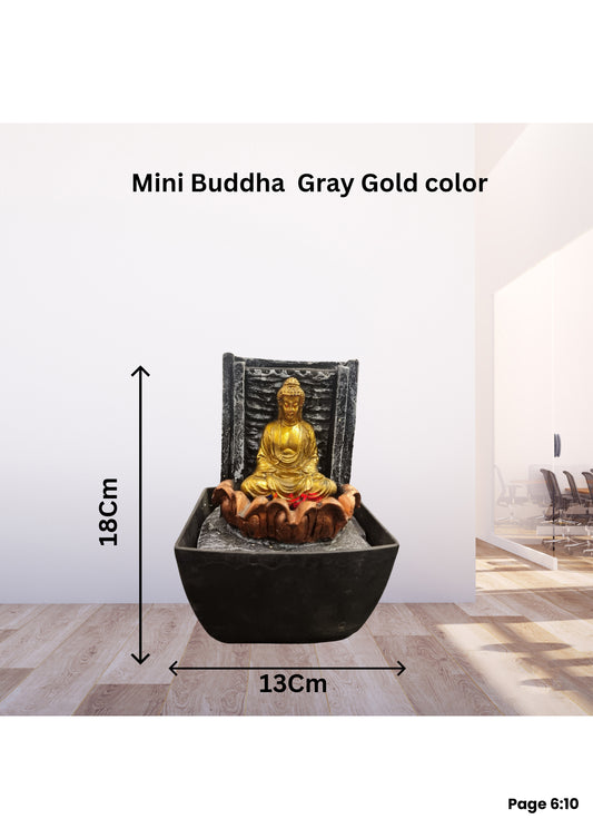Mini buddha Gray Gold Color