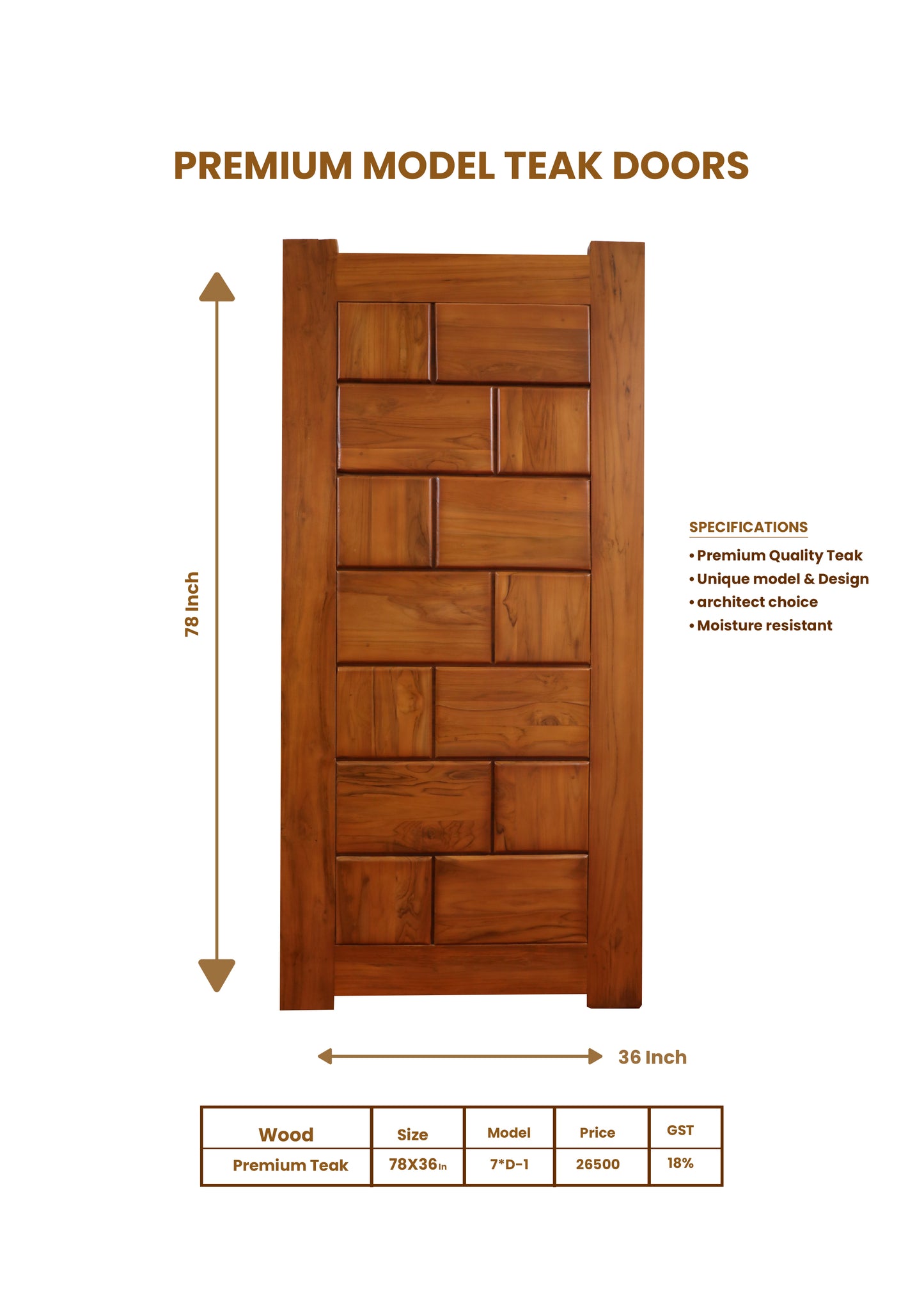 Premium Model Teak Doors (7-D-1)