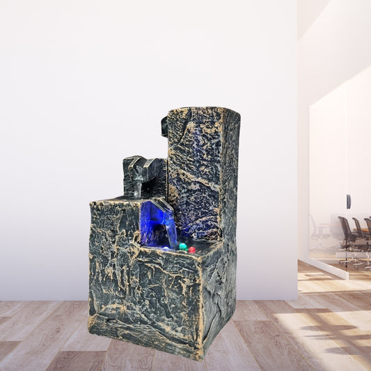Mini 3 Square Table Top Water Fountain
