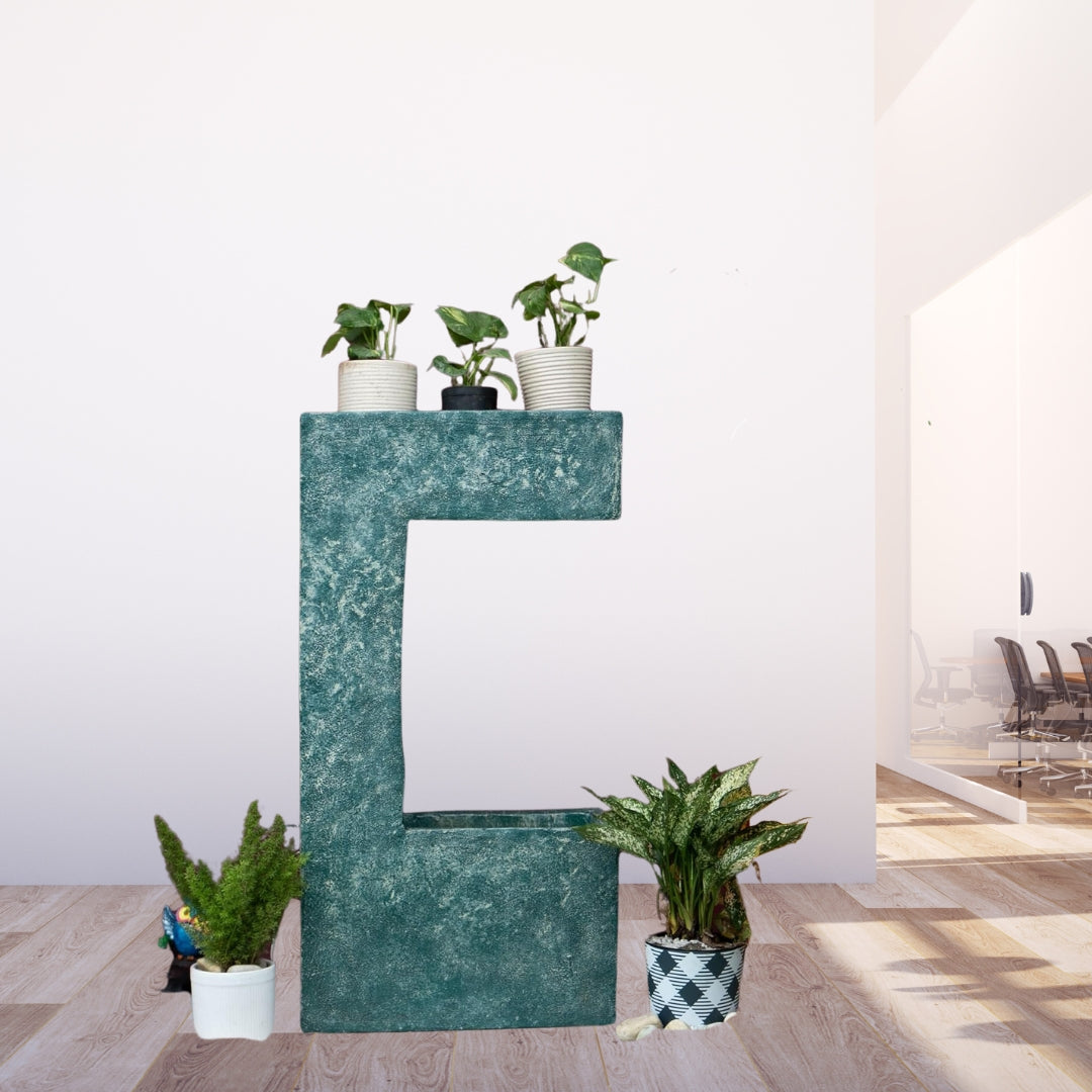 C Shape Planter Shower Water Fountain