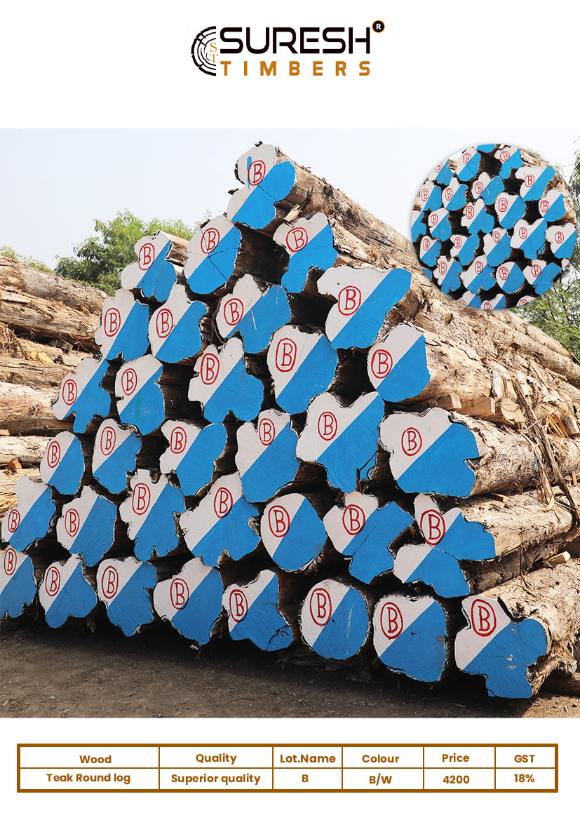 Teak Round Log ( B)